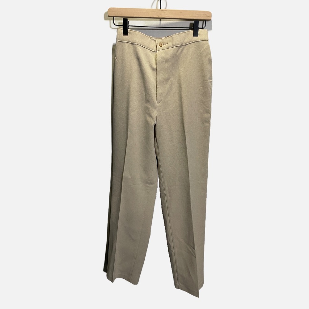 Vintage1960 Levis High‎ Waisted Trousers Tan Beige Straight Leg Dress Pants  12